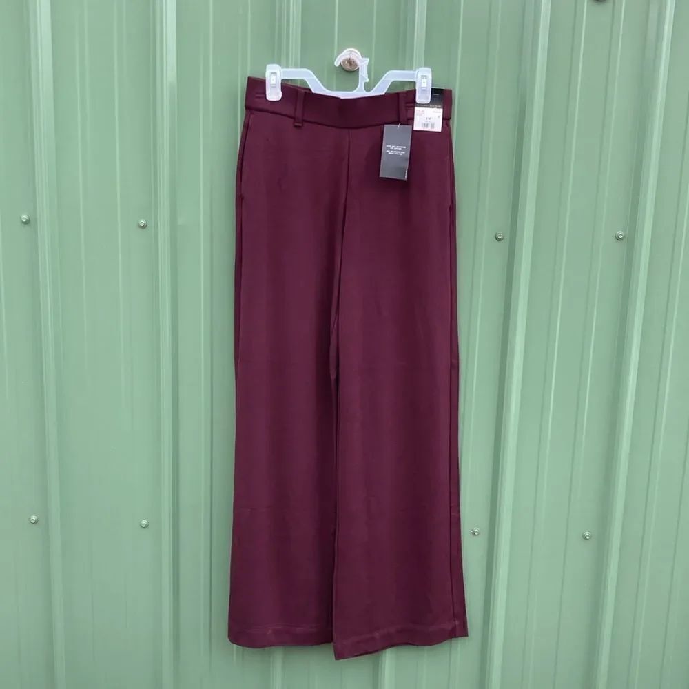 Lee Women's Wide Leg Pull-On Comfort Waist A-Line Knit Dress Pant Size 8M